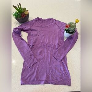 Women's Purple Swiftly Long Sleeve Top